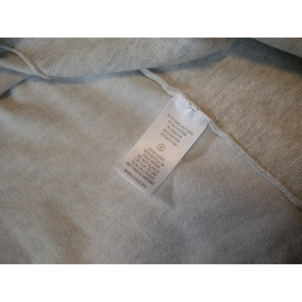 Cyrus Womens Gray Heather Open Front Shawl Collar Cardigan Sweater Size M - Picture 6 of 11